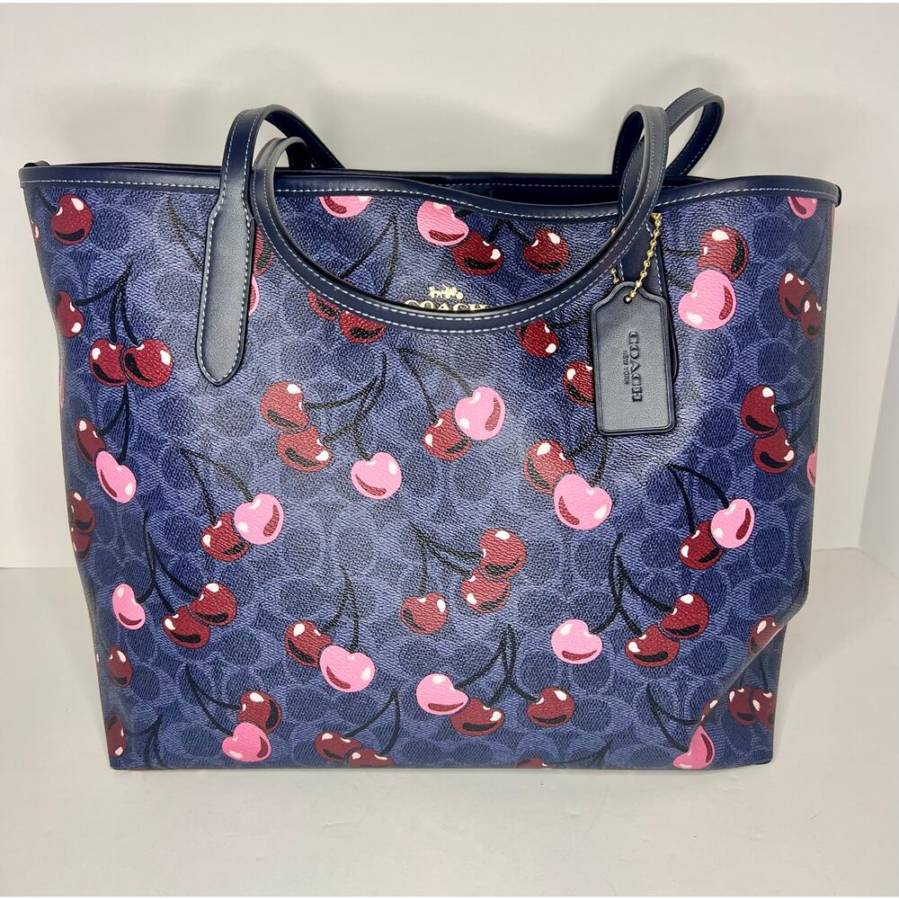 Coach City Denim Cherry Tote STYLE #CY691